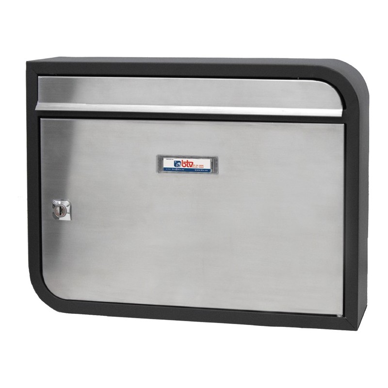 BUZON 12760 LOGO GALVA.NEGRO/ACERO INOX