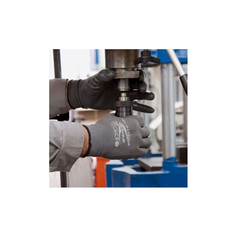 GUANTE NITRILO LABOUR FORRO NYLON T-10