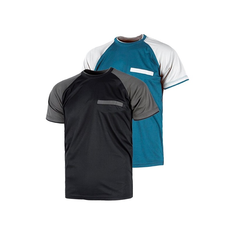 CAMISETA M/CORTA WF1016 NEGRO/GRIS T-XXL