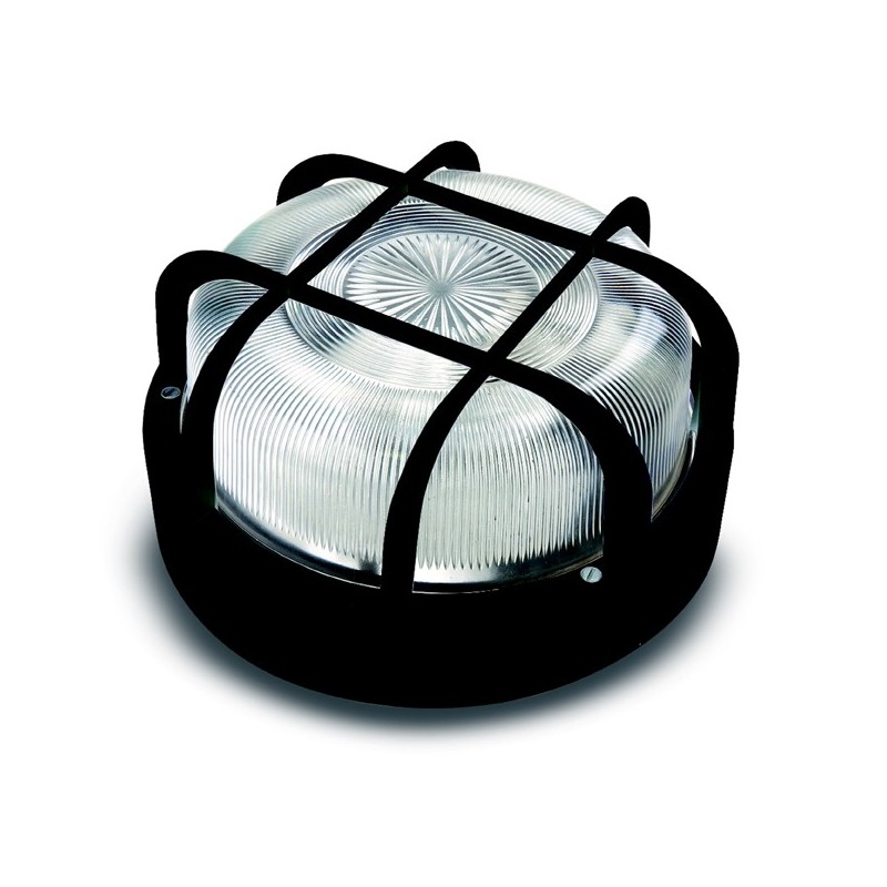 APLIQUE 4411G REDONDO E27 60W NEGRO