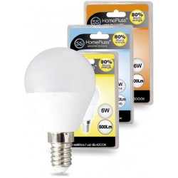 LAMPARA ESFERICA LED E14 6W...