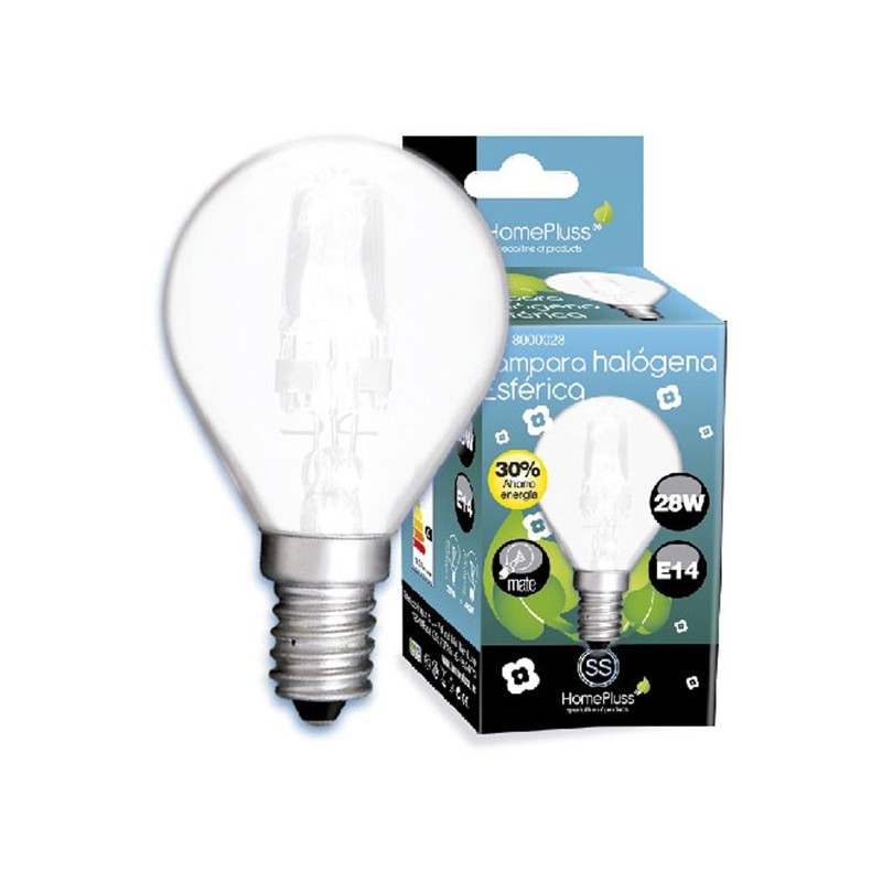 LAMPARA HALOG.ESFERICA MATE E14 42W(60W)