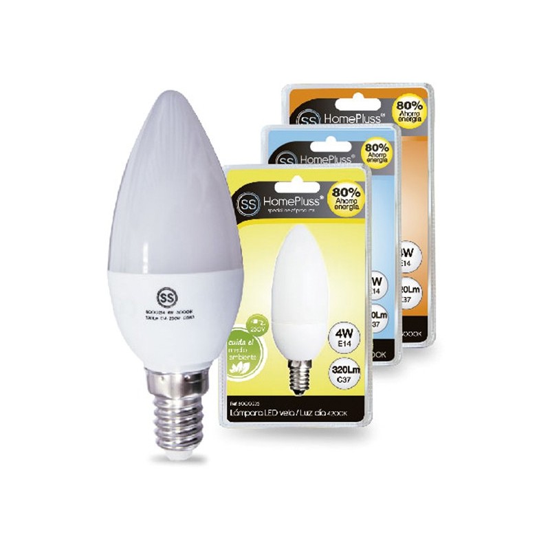 LAMPARA VELA LED E14 4W 6000K