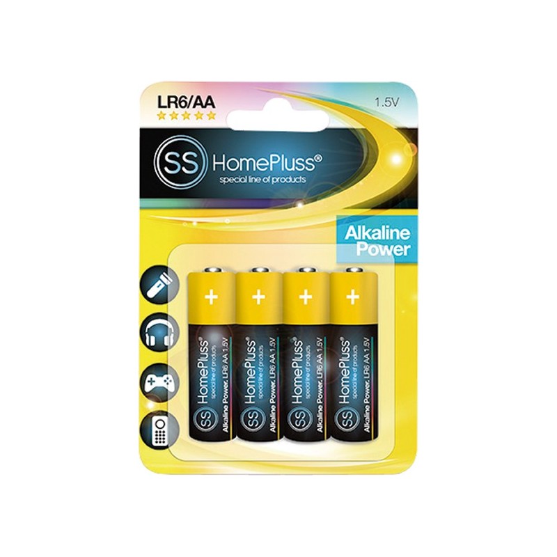 PILA ALKALINA HOMEPLUSS LR06 (AA) BL(4)