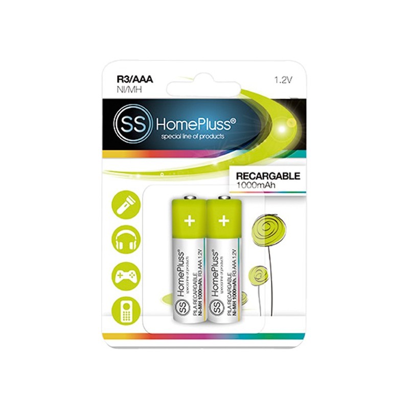 PILA RECARGABLE HOMEPLUSS R03 (AAA)BL(2)