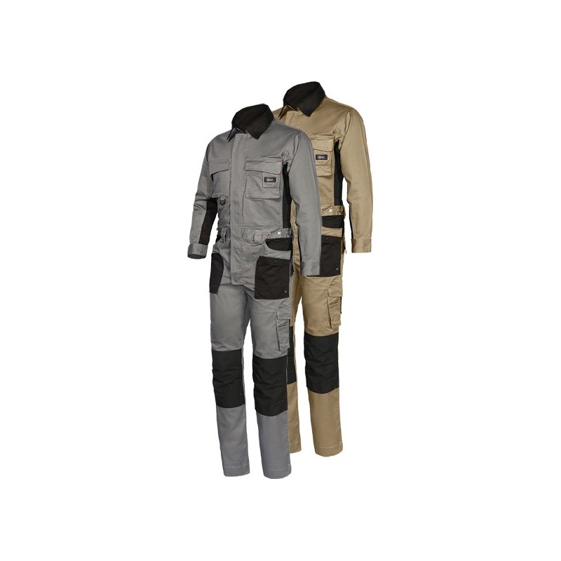 BUZO STRETCH BEIGE/NEGRO 8770C T-L