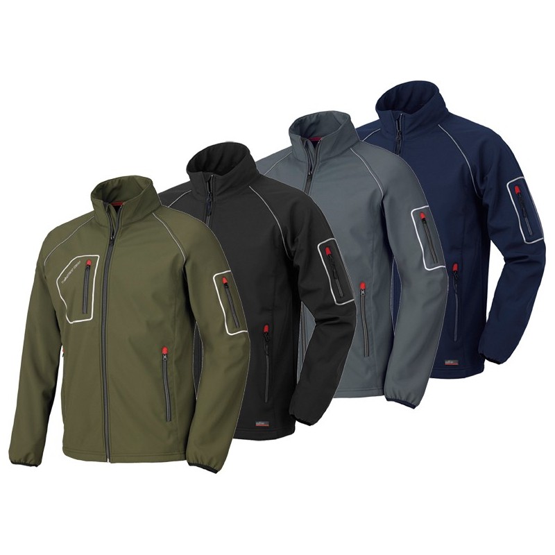 CAZADORA SOFTSHELL JUST AZUL 4515N T-L