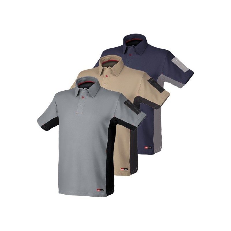 POLO STRETCH GRIS/NEGRO 8170 T-XXL