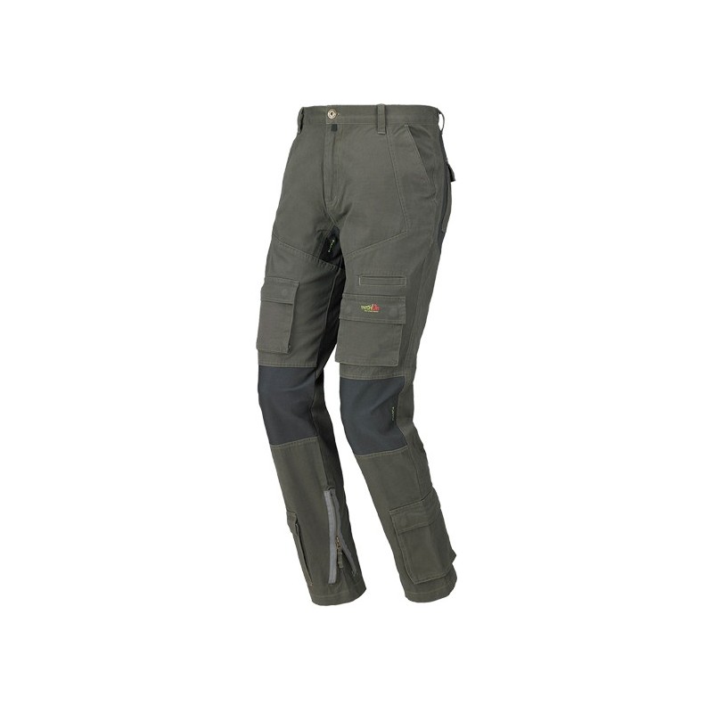 PANTALON STRETCH ON VERDE/NGR 8738 T-S