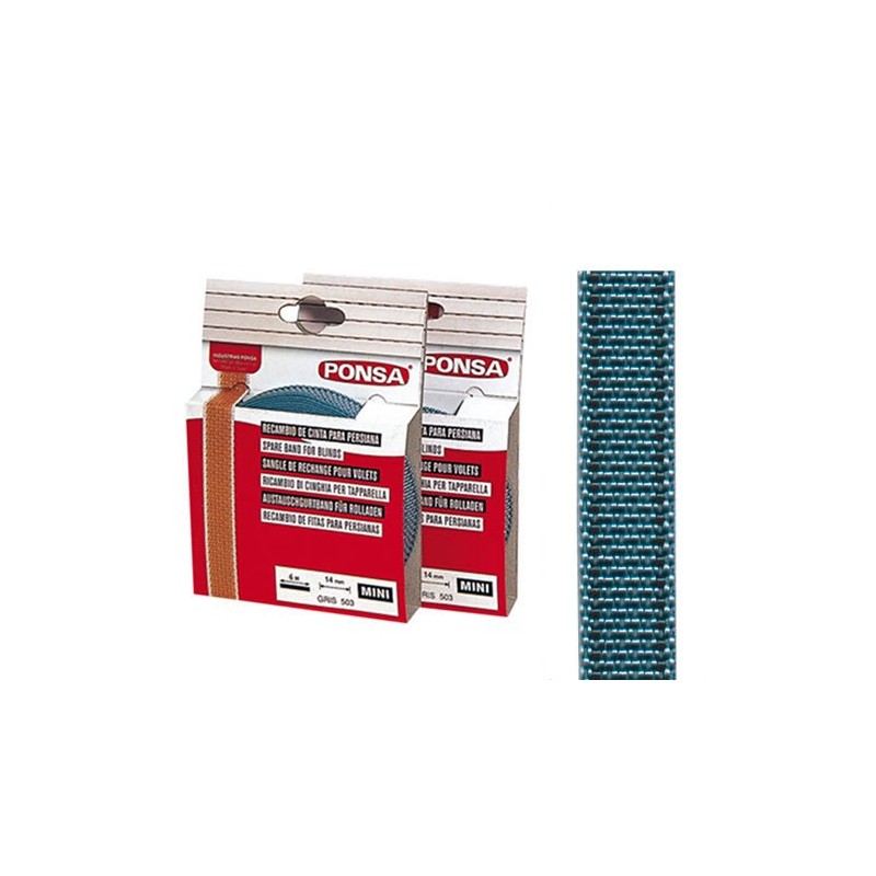 CINTA PERSIANA MINI 06MT 14MM GRIS BL