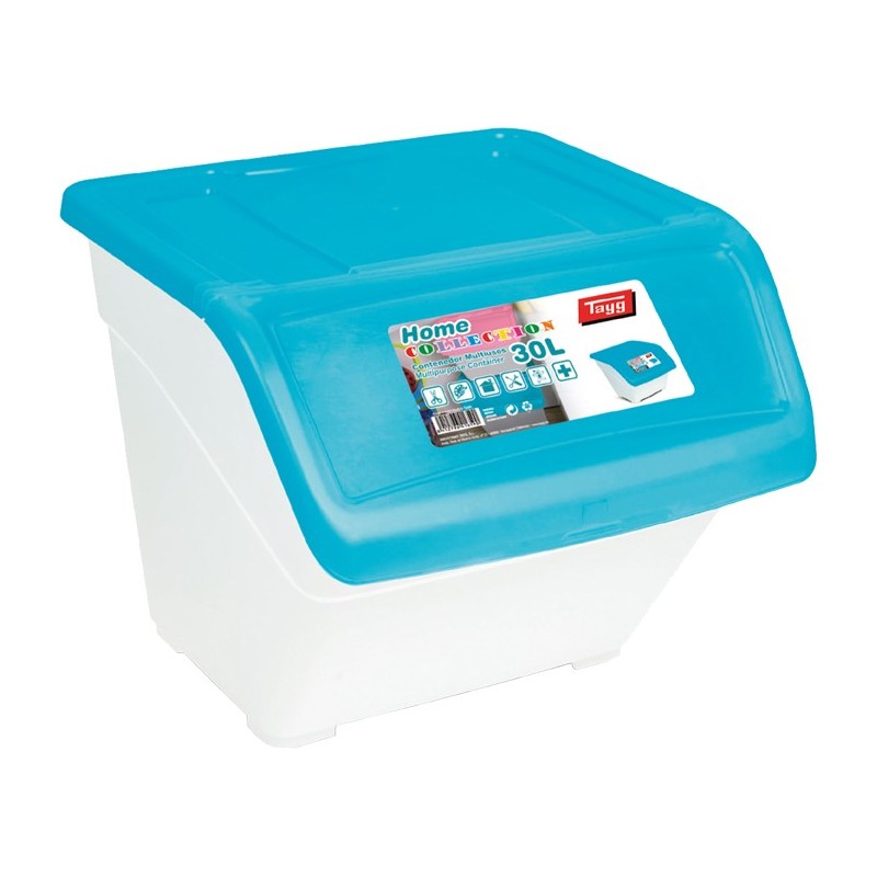 CONTENEDOR 416590 30L 392X399X330 T/AZUL