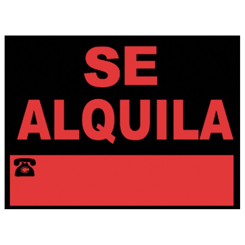 SEÑAL SE ALQUILA 40X30CM 963