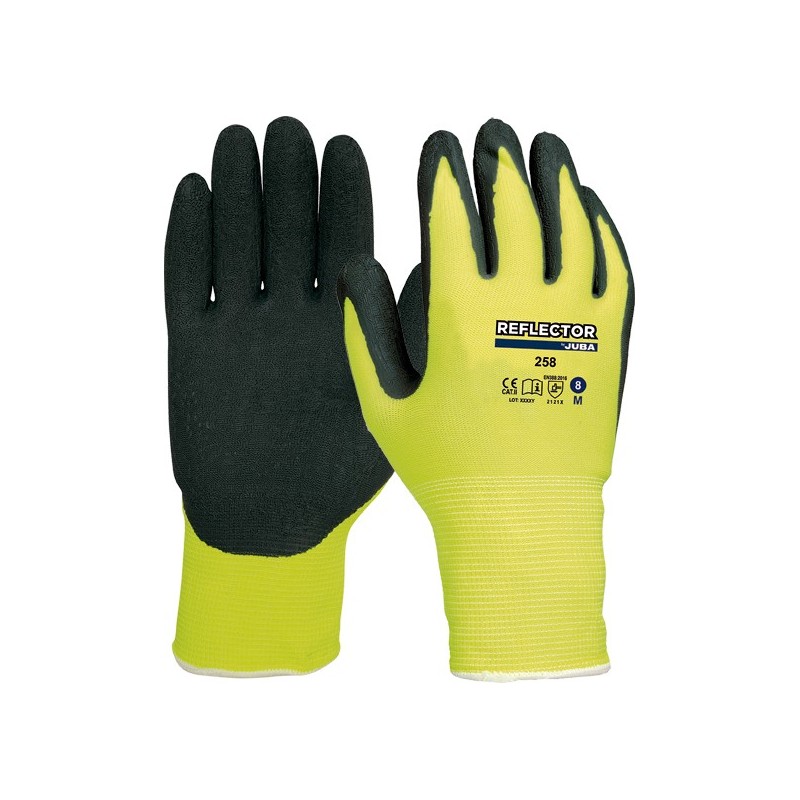 GUANTE NY./LATEX RUGO.REFLECTOR 258 T-10
