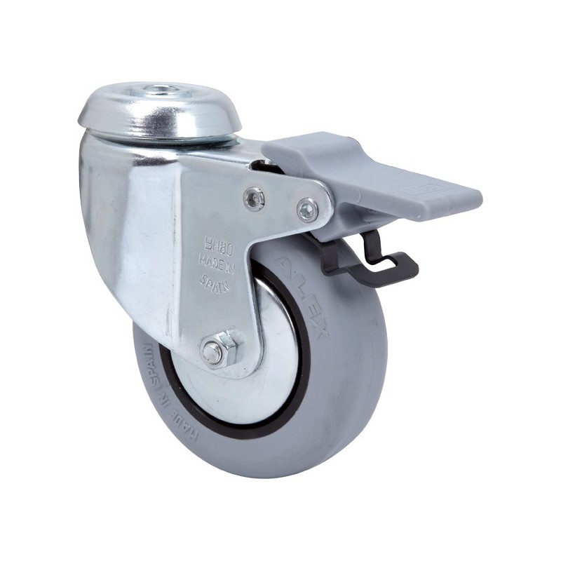RUEDA 1/0387 S.BH A¸ 80 FRENO GOMA GRIS