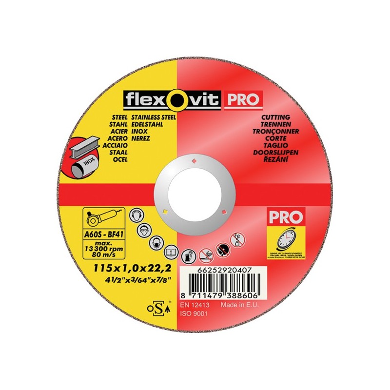 DISCO FLEXOVIT INOX A60SBF41 115X1,0X22