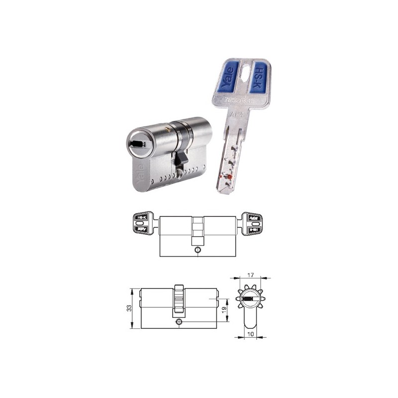 CILINDRO SEG.HS-K HSKMOD3040N 30X40 NM