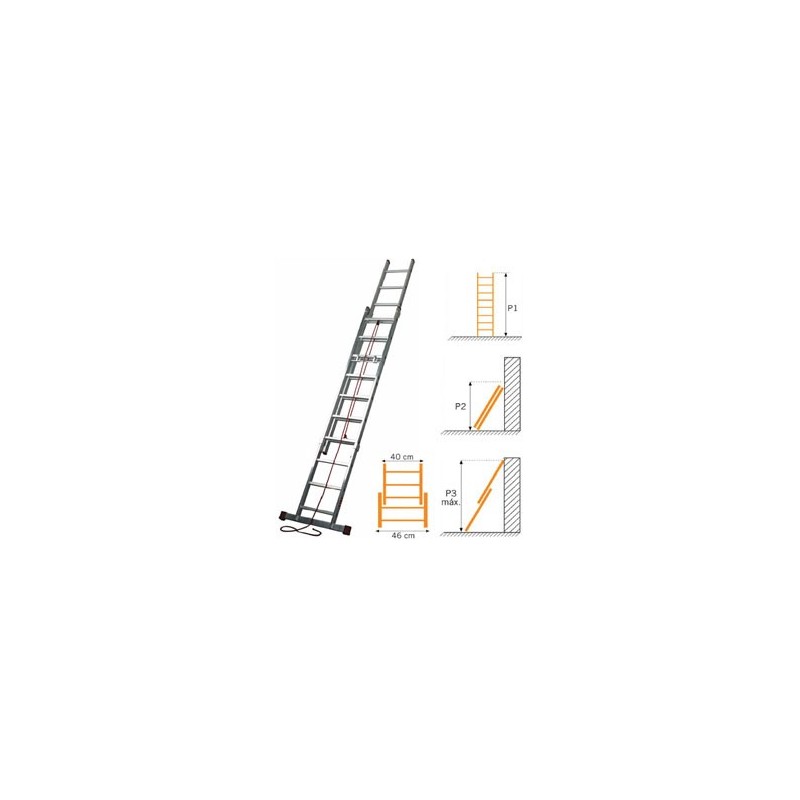 ESCALERA 2TR.EXT-C/C3340 2X14 4,08M-6,55